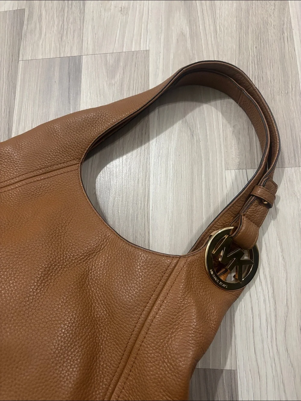 Michael Kors Large Fulton Tote Camel Leather Shoulder Bag